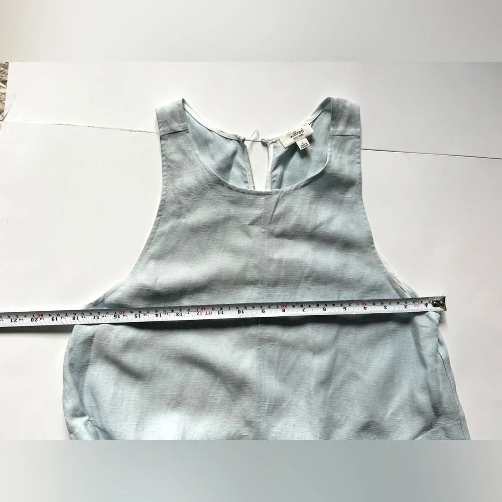 Wilfred white linen sleeveless trompette shift dress light blue - Picture 7 of 9